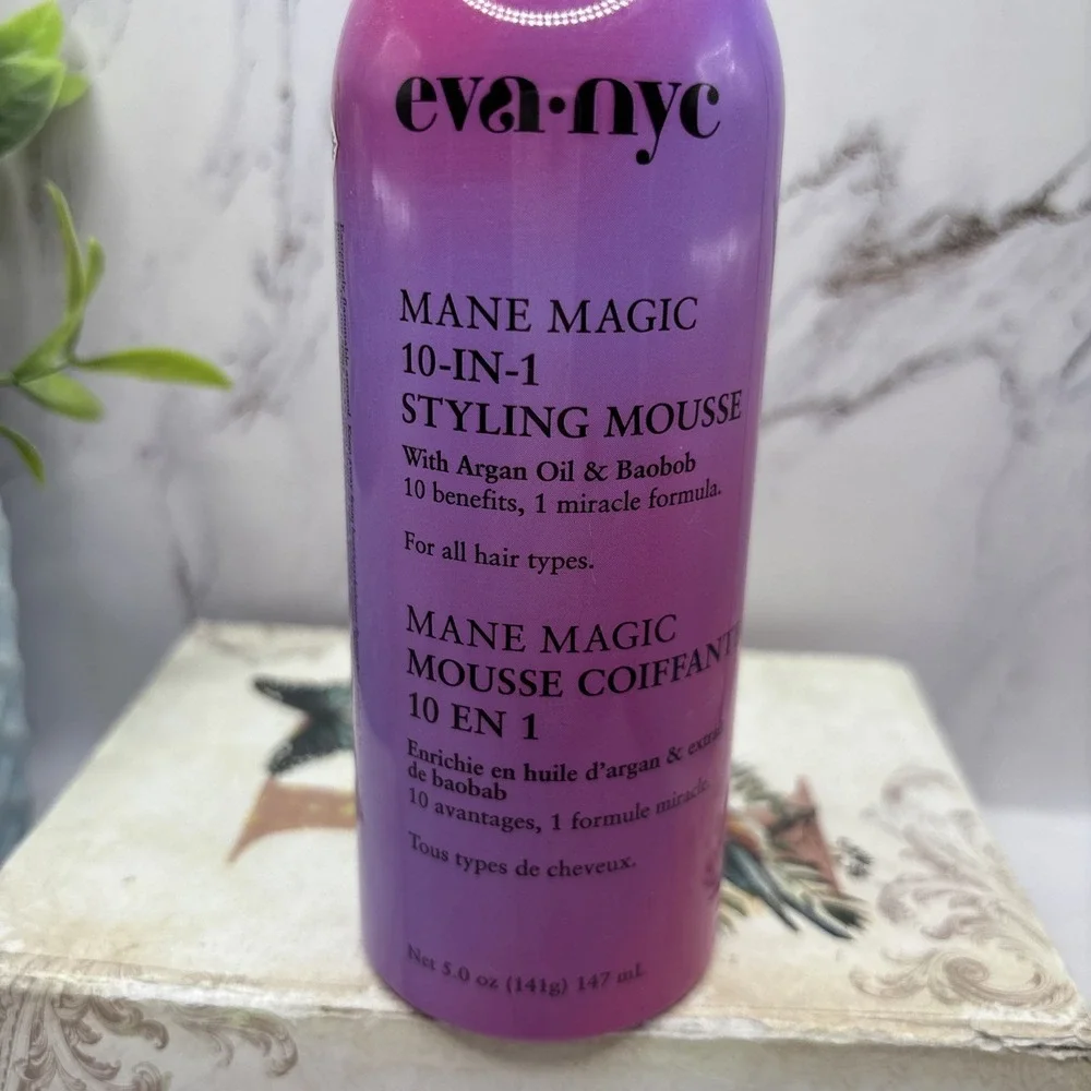 Eva NYC Mane Magic 10-in-1 Styling Mousse For All Hair‎ Types 5 oz New